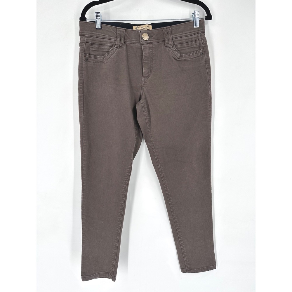 Democracy "Ab" Technology Womens Size 8 Brown Skinny‎ Straight Leg Pants
